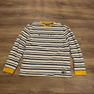 Urban Outfitters VGUC Grunge Welcome Skateboard Surf Long Sleeve Stripe Shirt XL